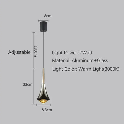 LumiAura - Suspension Design en Argenté - Rynova
