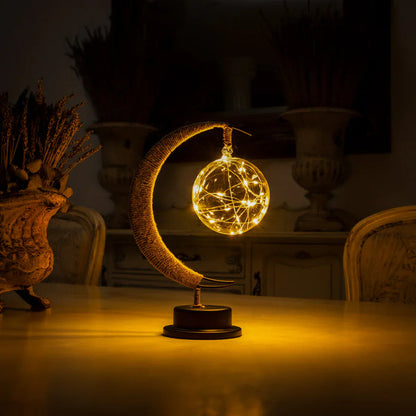 LumiLune - Lampe en Verre Lune Chaleureuse et Apaisante - Rynova