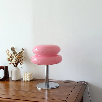 LumiMacaron - Lampe de Table en Verre Élégante et Colorée - Rynova