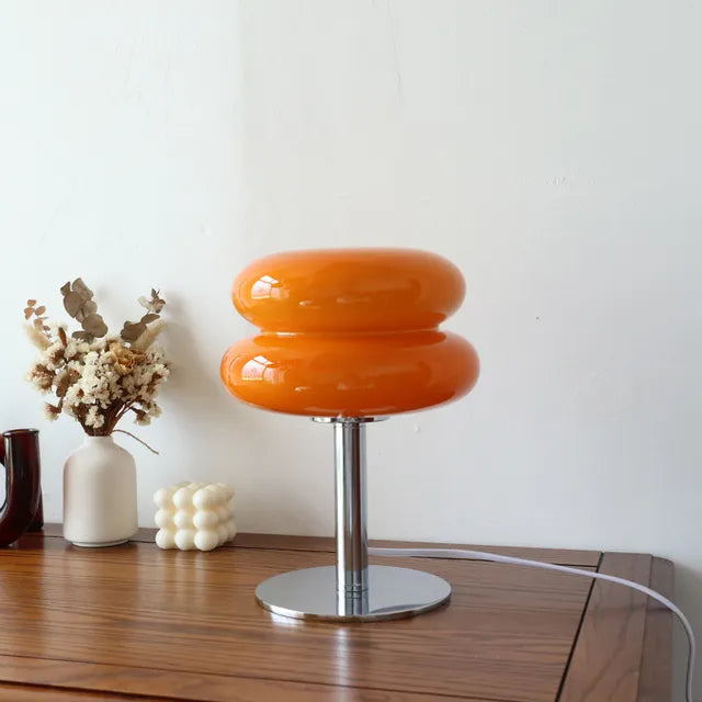 LumiMacaron - Lampe de Table en Verre Élégante et Colorée - Rynova