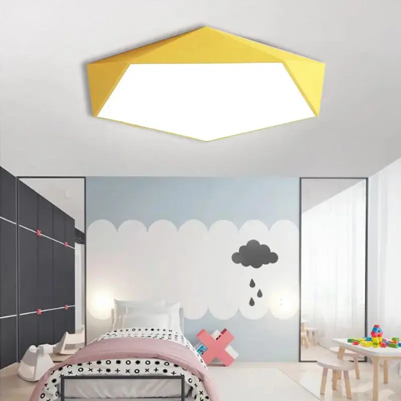LumiPenta – Lampe Plafond Design en Forme de Macaron à Cinq Faces - Rynova