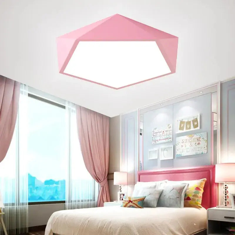 LumiPenta – Lampe Plafond Design en Forme de Macaron à Cinq Faces - Rynova