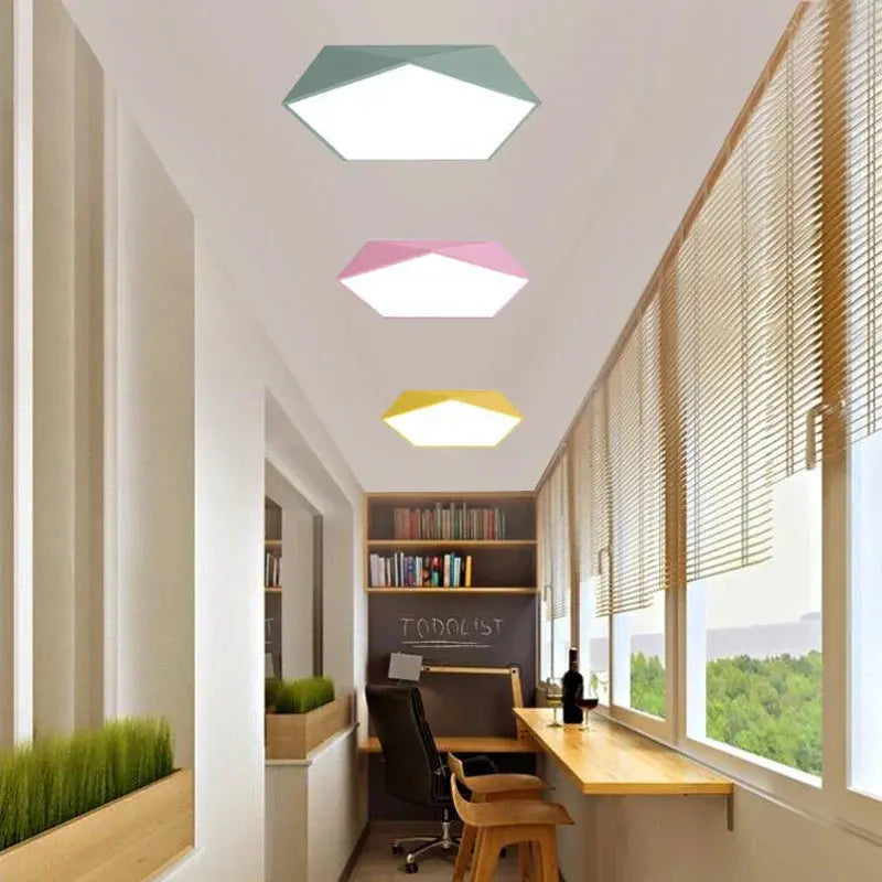 LumiPenta – Lampe Plafond Design en Forme de Macaron à Cinq Faces - Rynova