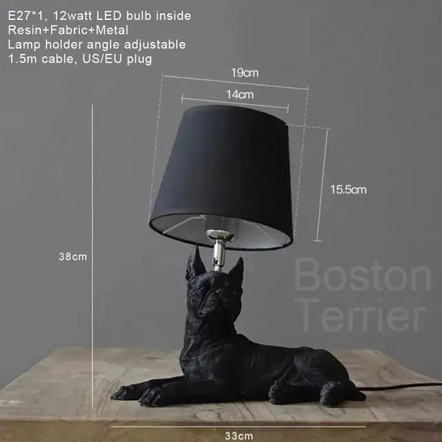 ChienLumi - Lampe de Table Art Déco en Forme de Chien - Rynova