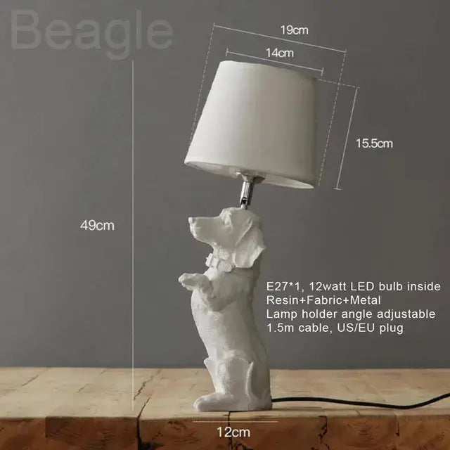 ChienLumi - Lampe de Table Art Déco en Forme de Chien - Rynova