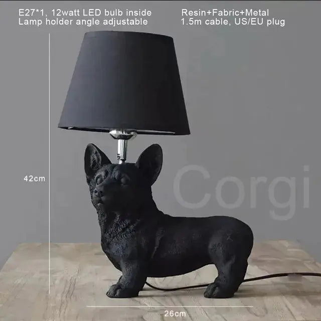 ChienLumi - Lampe de Table Art Déco en Forme de Chien - Rynova