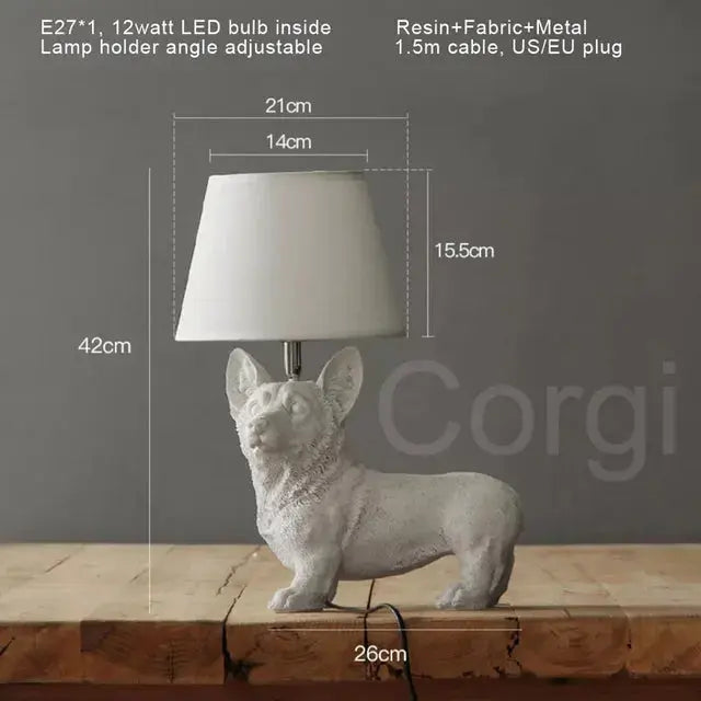 ChienLumi - Lampe de Table Art Déco en Forme de Chien - Rynova