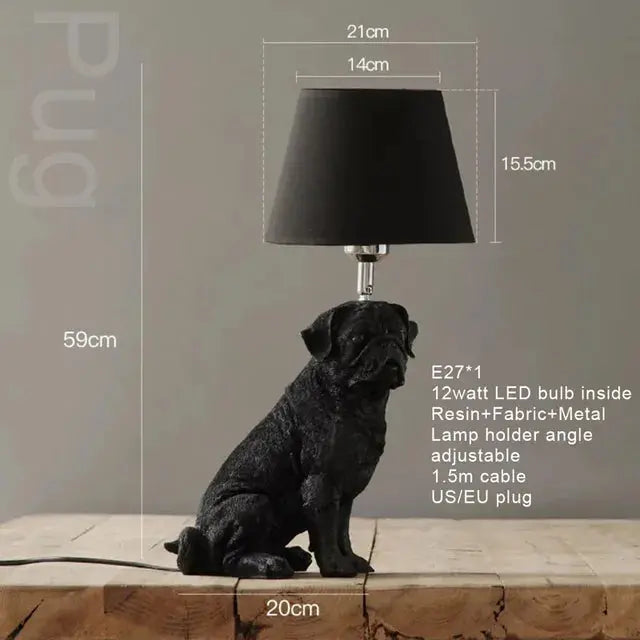 ChienLumi - Lampe de Table Art Déco en Forme de Chien - Rynova