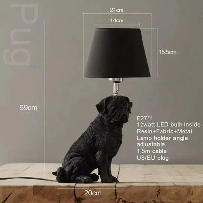 ChienLumi - Lampe de Table Art Déco en Forme de Chien - Rynova
