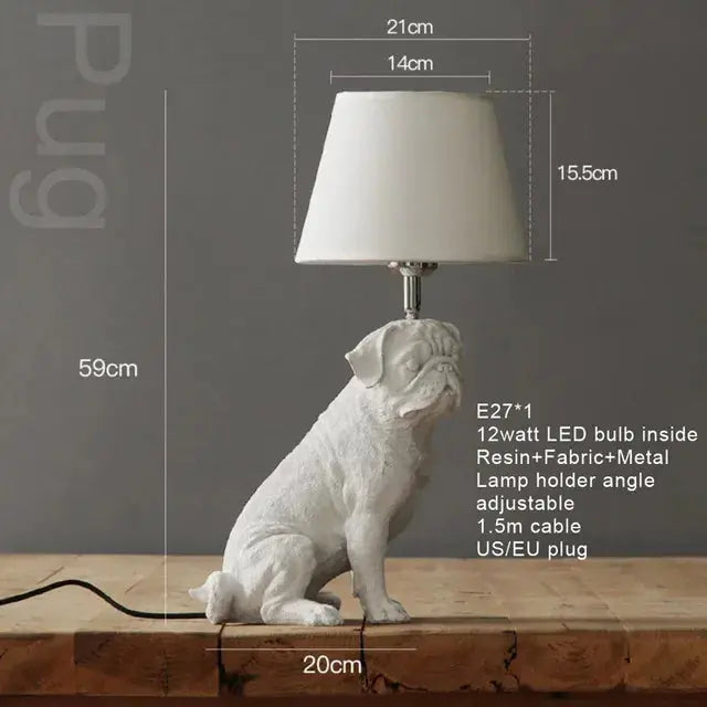 ChienLumi - Lampe de Table Art Déco en Forme de Chien - Rynova