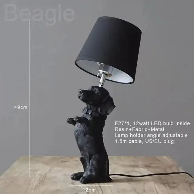 ChienLumi - Lampe de Table Art Déco en Forme de Chien - Rynova