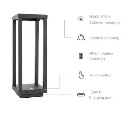 LumaLite - Lampe de table LED sans fil moderne - Rynova