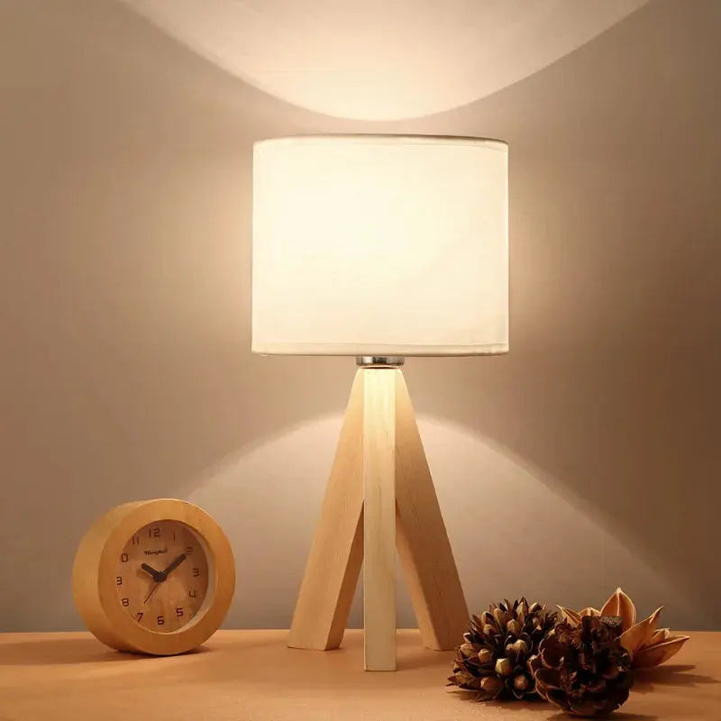 EssenceBois - Lampe de Table Moderne en Bois Naturel - Rynova