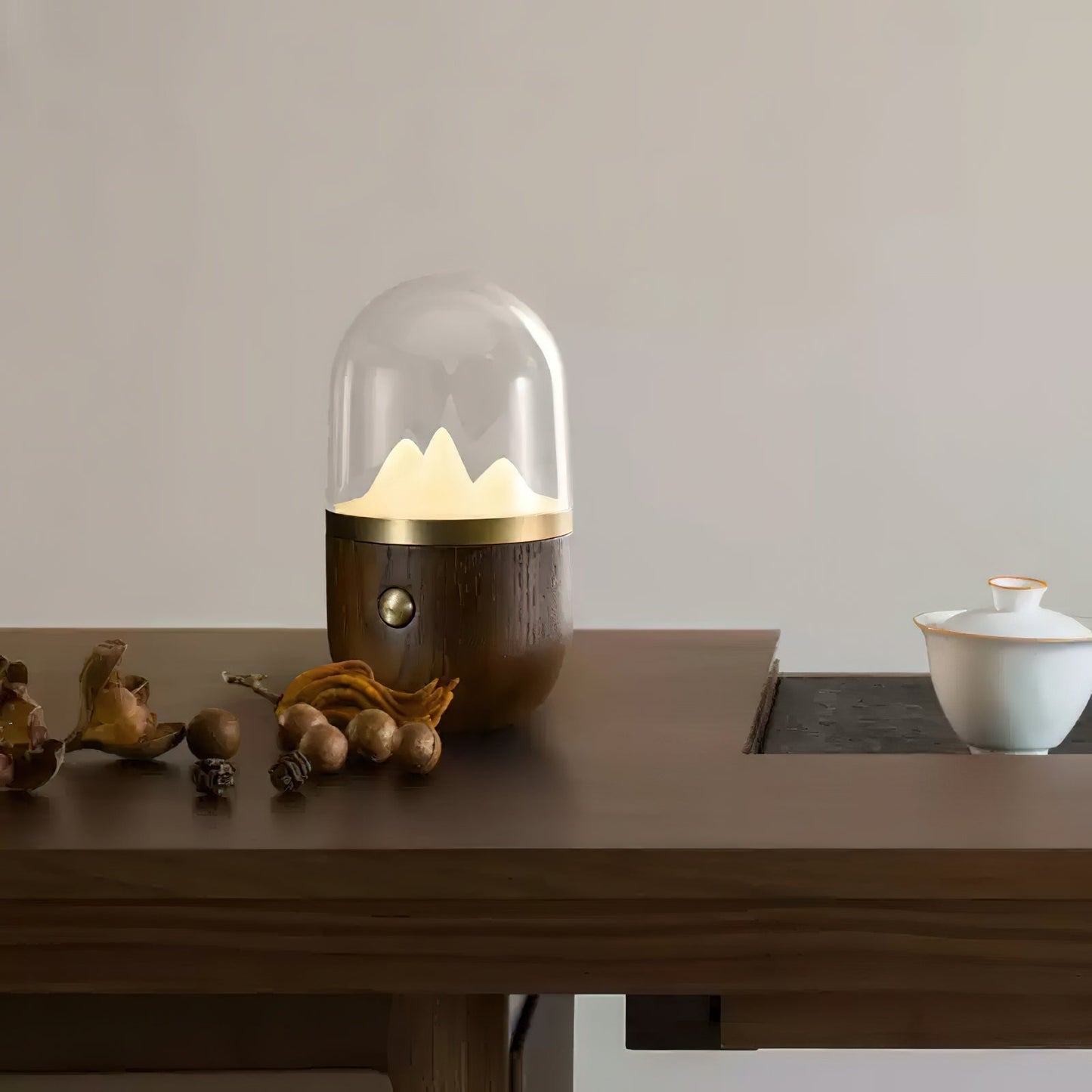 ÉclatMont – Lampe Apaisante en Verre et Bois - Rynova