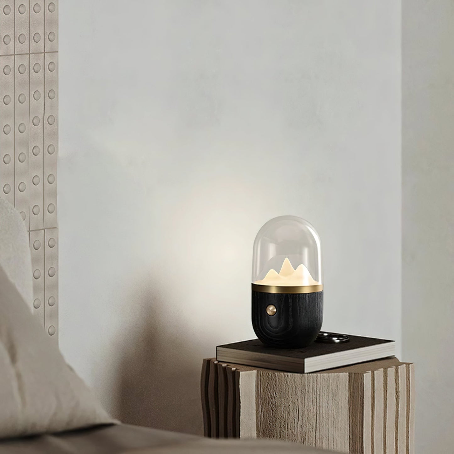 ÉclatMont – Lampe Apaisante en Verre et Bois - Rynova