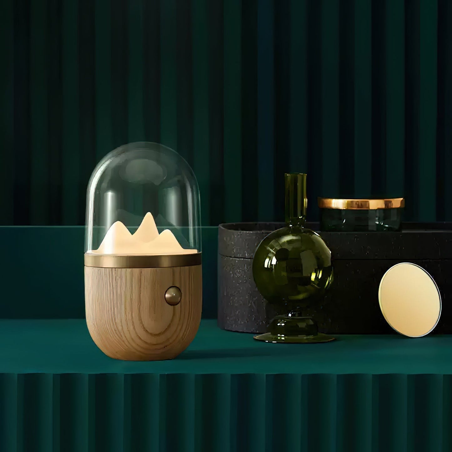ÉclatMont – Lampe Apaisante en Verre et Bois - Rynova