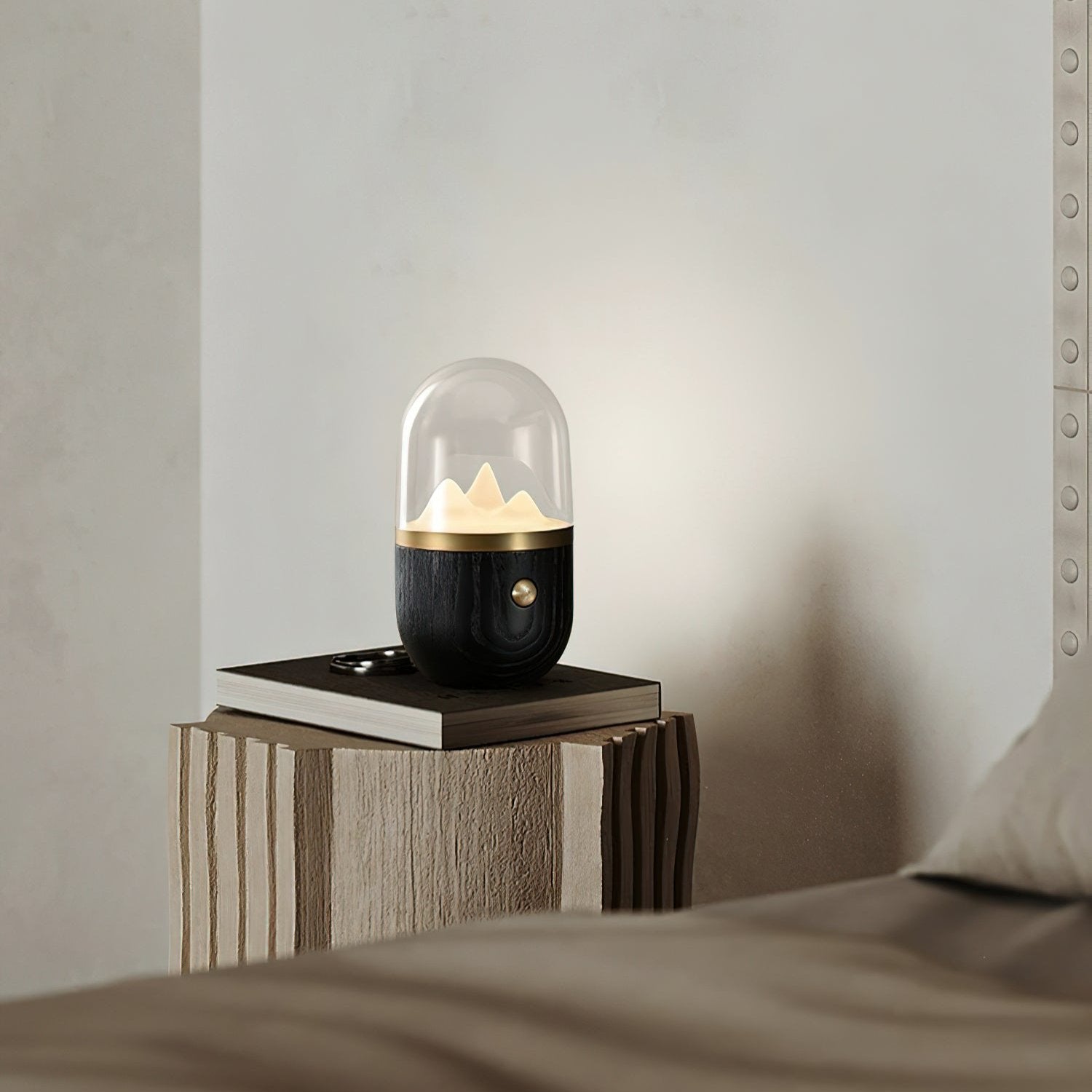 ÉclatMont – Lampe Apaisante en Verre et Bois - Rynova