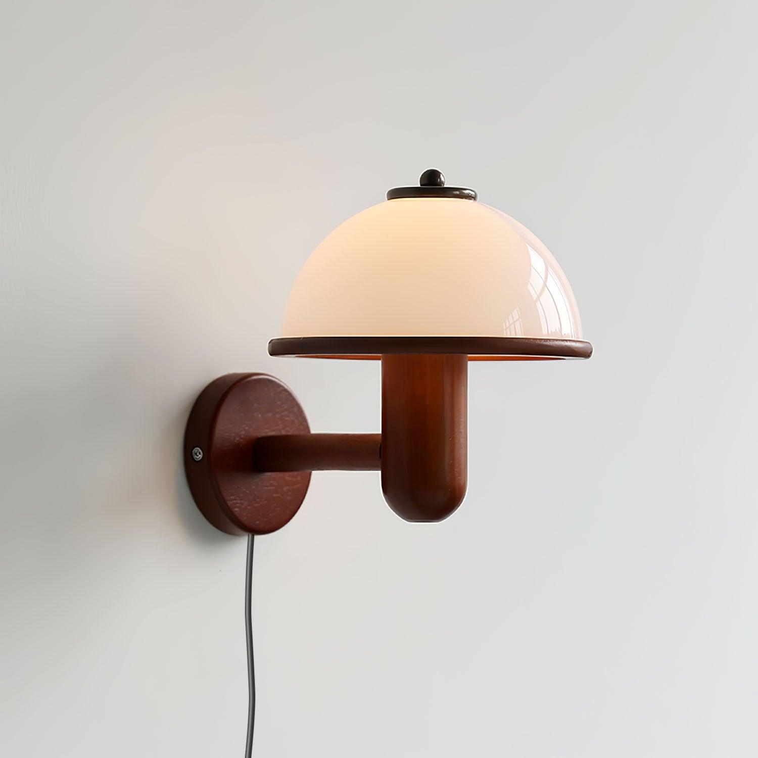 Éclat Naturel – Applique murale en bois champignon élégante - Rynova