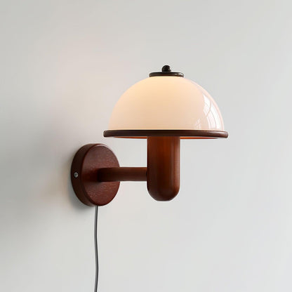 Éclat Naturel – Applique murale en bois champignon élégante - Rynova