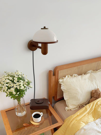 Applique Champignon en Bois - Éclairage Unique pour une Touche Naturelle - Rynova
