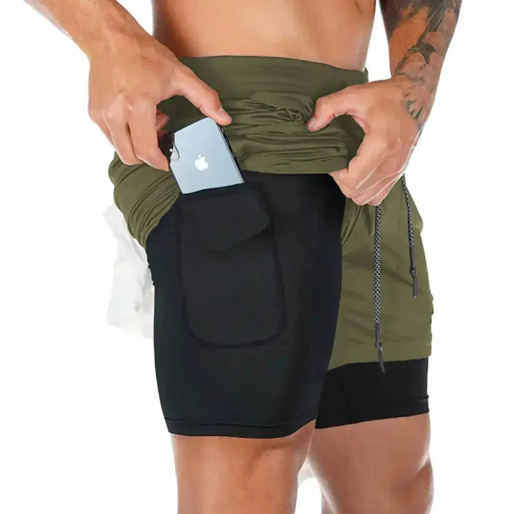 FlexiRun - Short de Compression Double-Couche pour le Jogging - Rynova