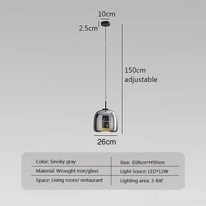 ClairÉlégance - Lampe en Verre Minimaliste - Rynova
