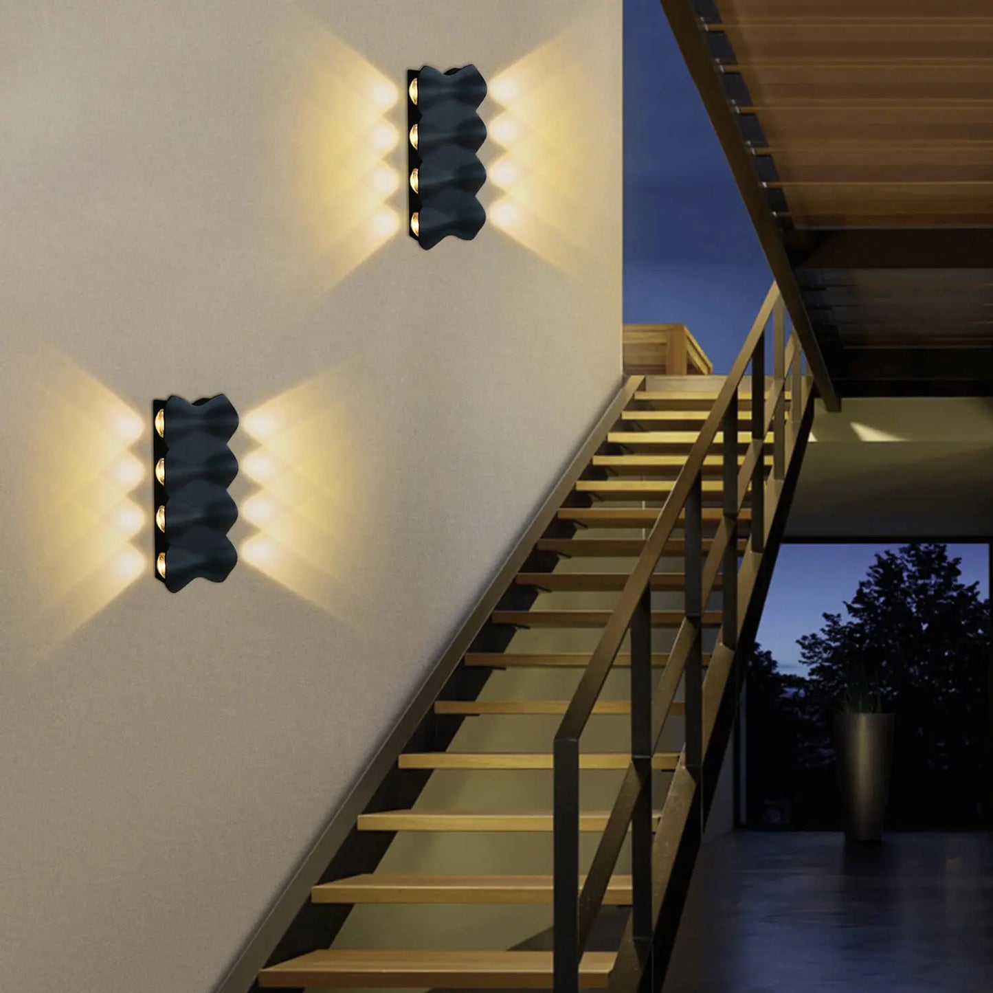 AquaGlow - Appliques murales LED modernes étanches en aluminium - Rynova