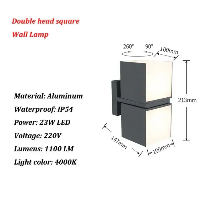 AquaGuard - Lampe murale LED étanche - Rynova