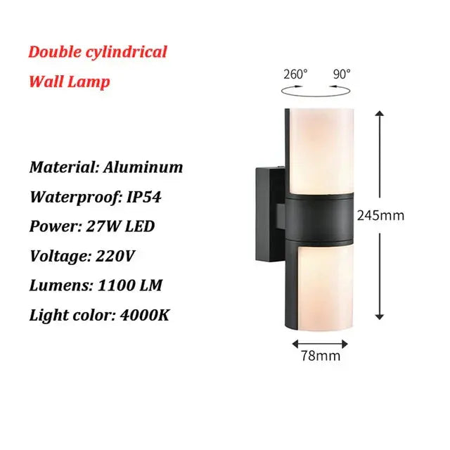 AquaGuard - Lampe murale LED étanche - Rynova