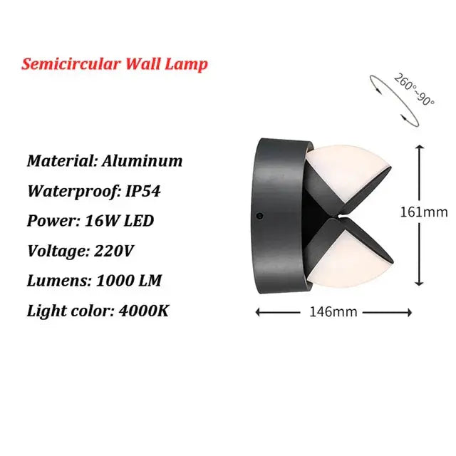 AquaGuard - Lampe murale LED étanche - Rynova