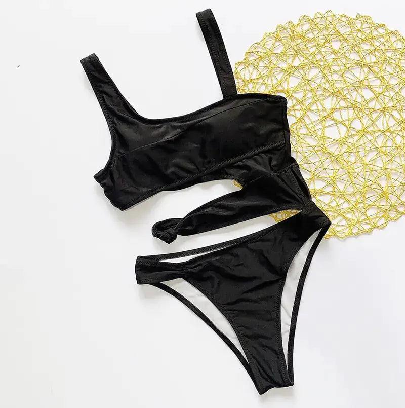 Ensemble de bikini à une épaule AquaGlam - Rynova