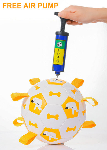 JOUET BALLON DE FOOT INTERACTIF POUR CHIENS - Avec Pompe à Air Gratuite - Rynova