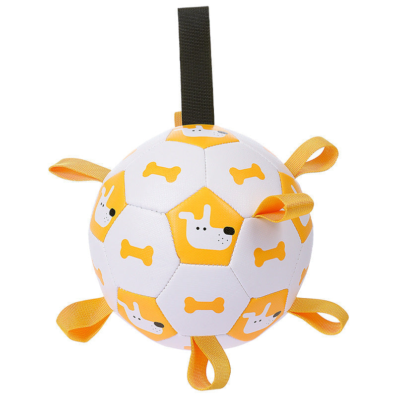JOUET BALLON DE FOOT INTERACTIF POUR CHIENS - Avec Pompe à Air Gratuite - Rynova