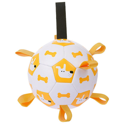JOUET BALLON DE FOOT INTERACTIF POUR CHIENS - Avec Pompe à Air Gratuite - Rynova