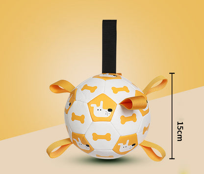JOUET BALLON DE FOOT INTERACTIF POUR CHIENS - Avec Pompe à Air Gratuite - Rynova