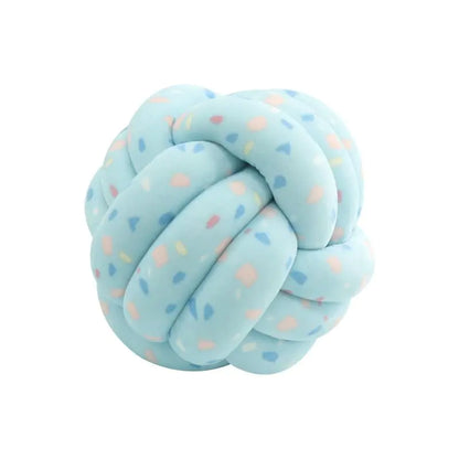 Coussin de lancer en balles nouées décoratives PlushKnot - Rynova