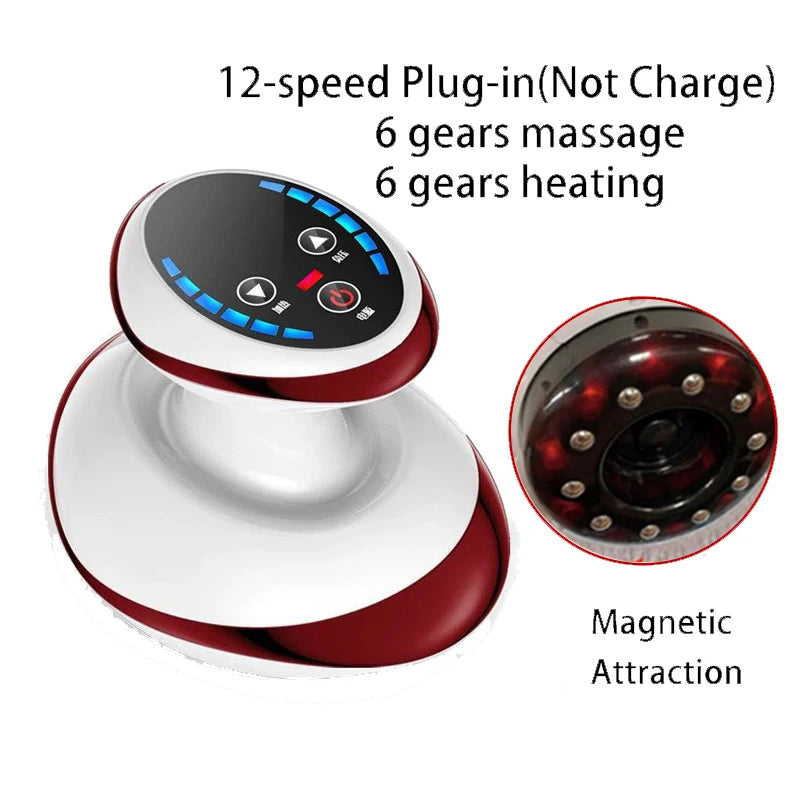 MASSAGE ÉLITE - Massager Électrique Guasha avec Ventouses Chauffantes et Anti-cellulite - Rynova