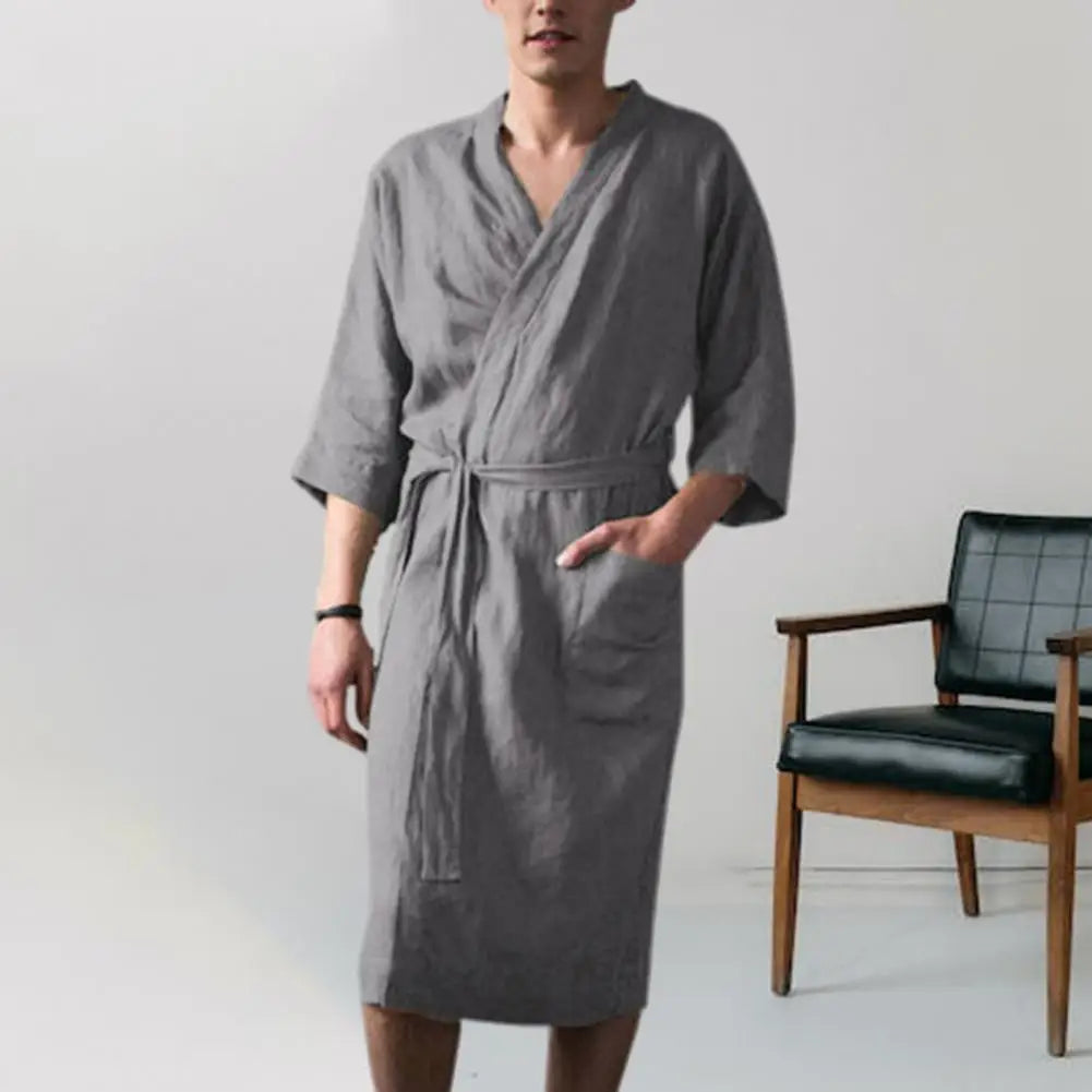 ConfortLuxe - Robe de chambre en coton pour hommes - Rynova