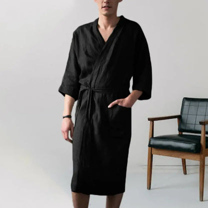 ConfortLuxe - Robe de chambre en coton pour hommes - Rynova
