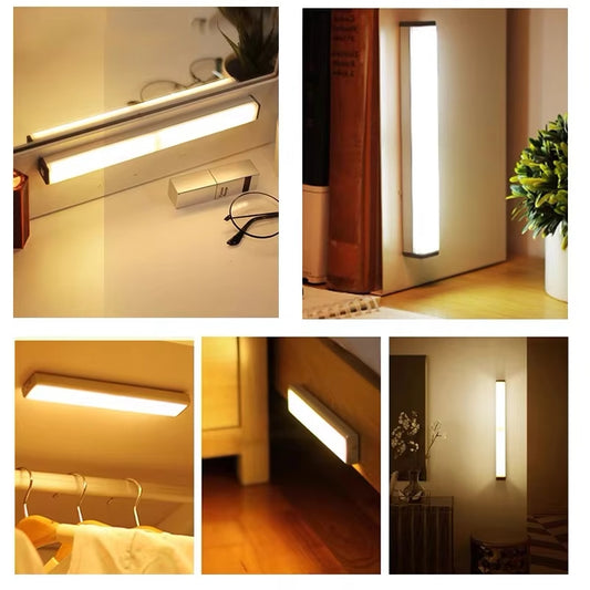 LumiBar – Lampe LED Rechargeable avec Détecteur de Mouvement et Luminosité Ajustable - Rynova