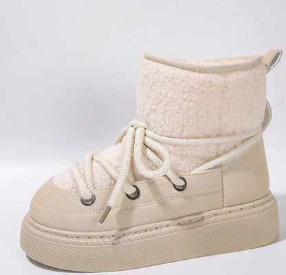 HiverChic - Bottes courtes en laine confortables et antidérapantes - Rynova