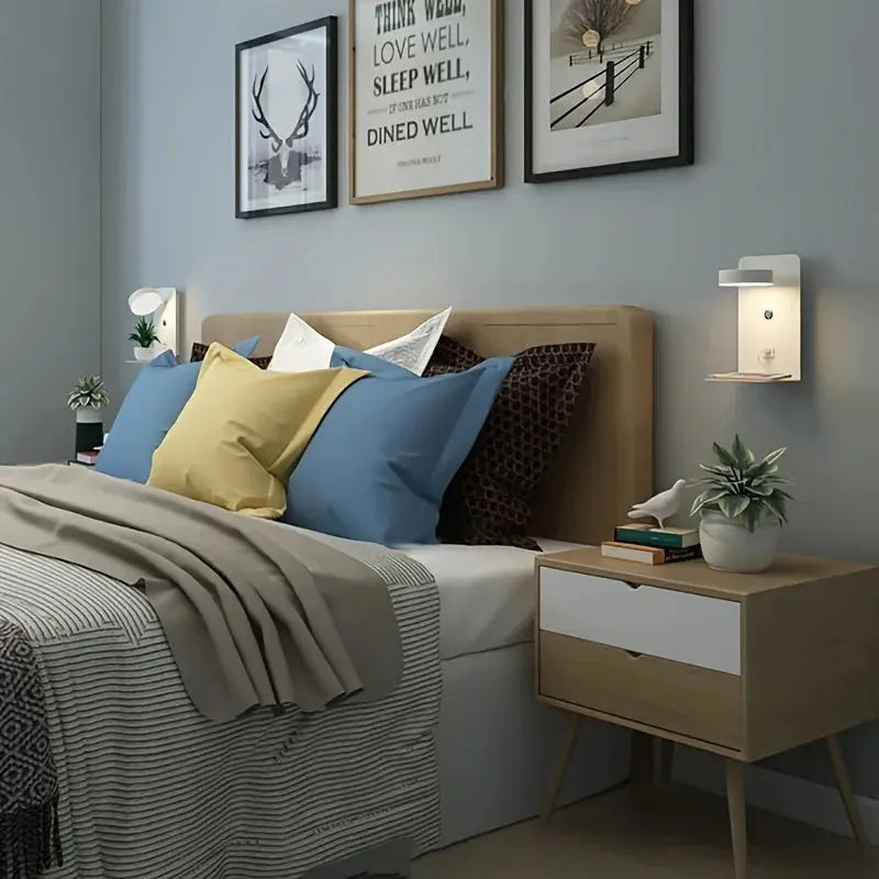 Lumière Élégante - Lampe de Chevet avec Port USB pour un Confort Moderne - Rynova