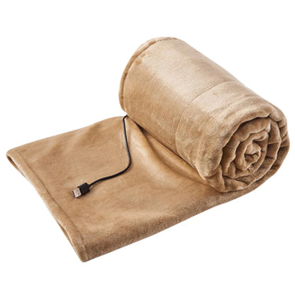 ChaudSoft - Couverture Électrique USB 99x79 cm avec 3 Niveaux de Chauffage - Rynova