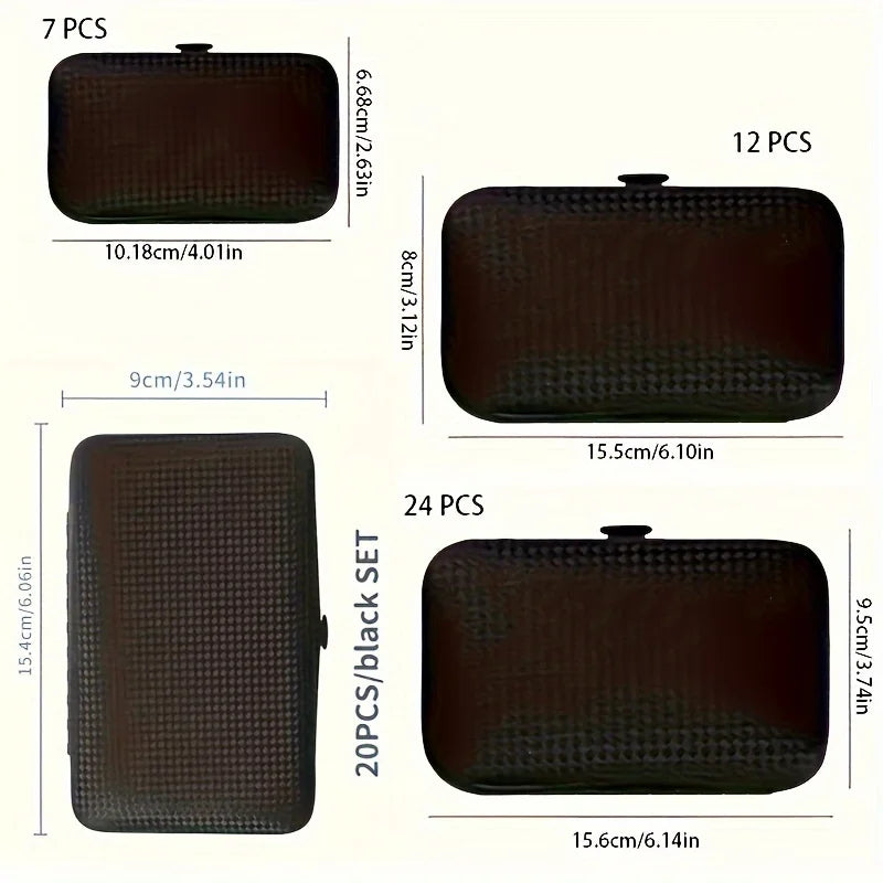 KitManucurePro - Trousse de Coupe-Ongles Professionnelle 7-24pcs Ultra-Affûtée pour Hommes et Femmes - Soins Solides de Pédicure - Rynova