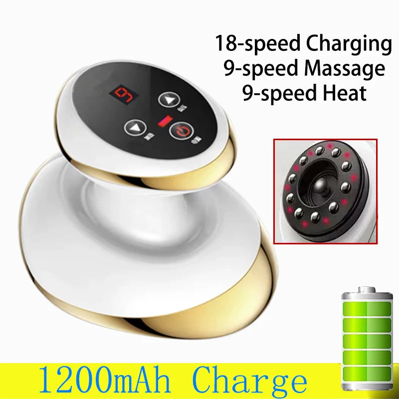 MASSAGE ÉLITE - Massager Électrique Guasha avec Ventouses Chauffantes et Anti-cellulite - Rynova