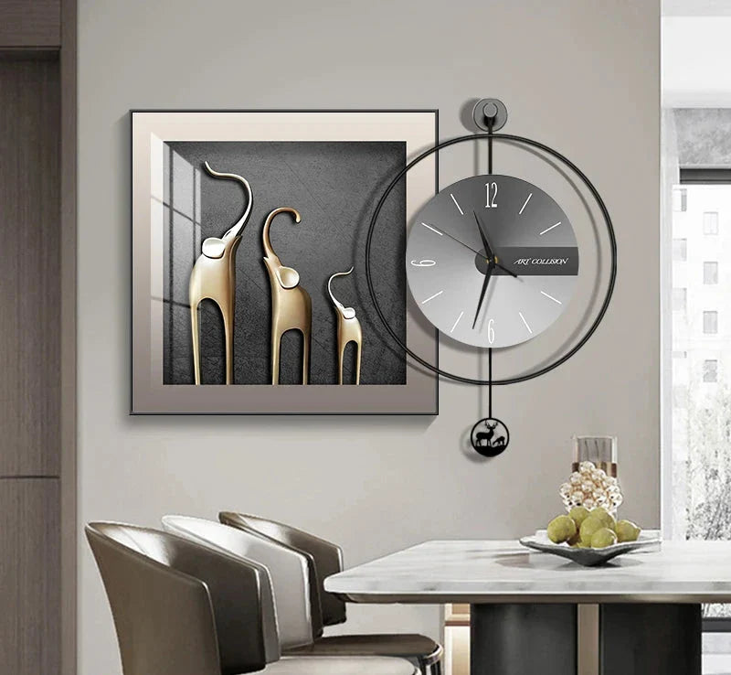 Horloge Élégance Moderne – Horloge Murale Créative et Chic - Rynova