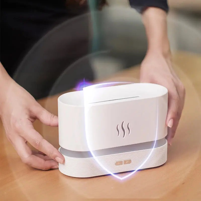 FlammeÉlégante - Lampe de Nuit LED avec Diffuseur d'Arômes - Rynova