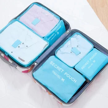 VoyageOrganisé – Set de 6 Sacs de Rangement de Voyage Grande Capacité pour Vêtements, Chaussures et Accessoires - Rynova