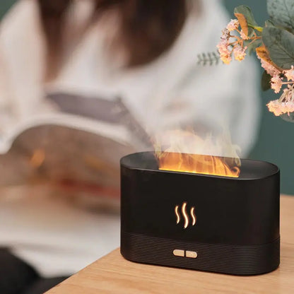 FlammeÉlégante - Lampe de Nuit LED avec Diffuseur d'Arômes - Rynova