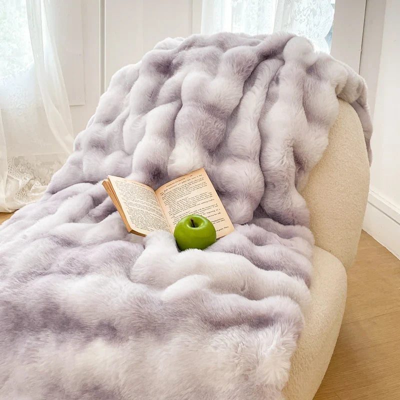 Luxétoile - Plaid en Fourrure Douce pour Lit et Salon - Rynova